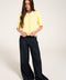 CONTRAST KNIT BUTTON DOWN TOP