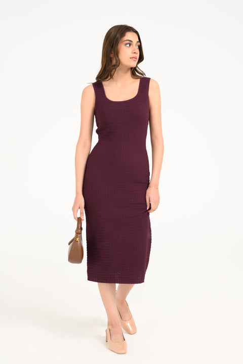 TEXTURED KNIT DRESS