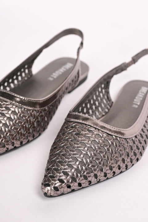 METALLIC SLING BACK