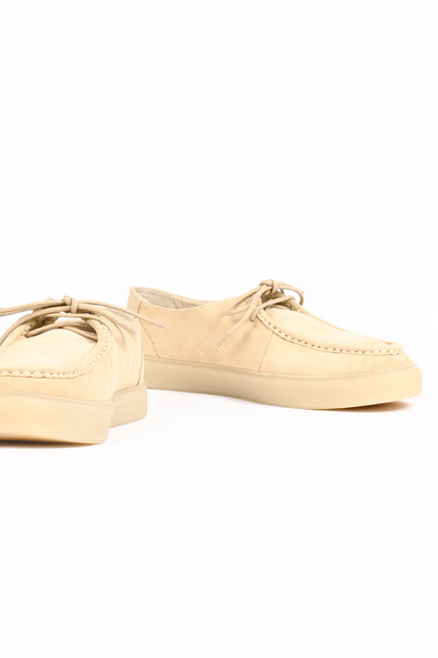 SUEDE MOCCASIN LACE-UP SHOE