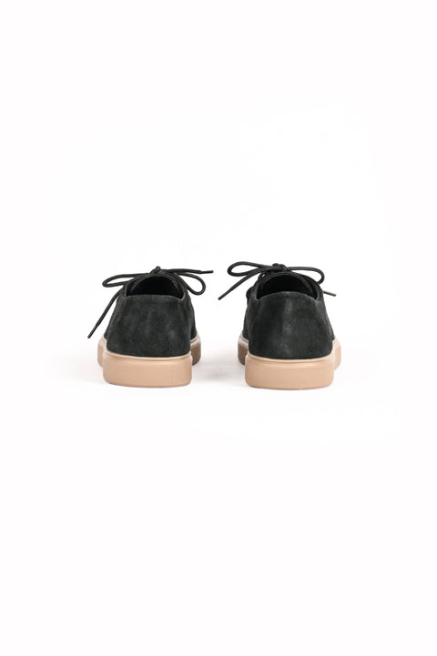 SUEDE MOCCASIN LACE-UP SHOE
