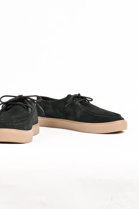 SUEDE MOCCASIN LACE-UP SHOE