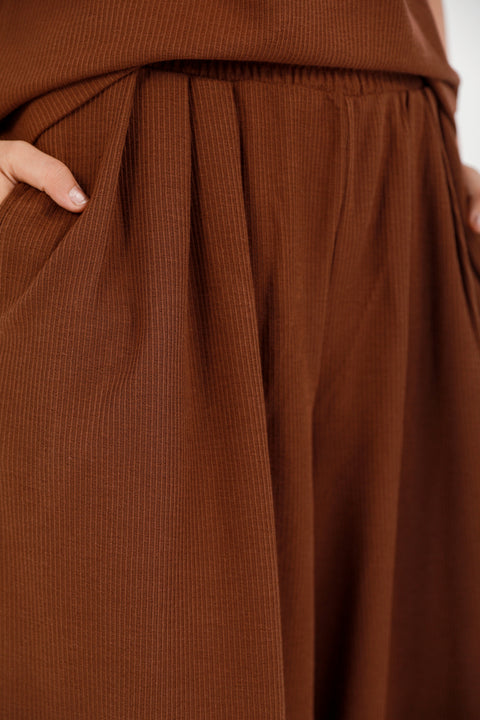 TEXTURED MEGA WIDE TROUSERS