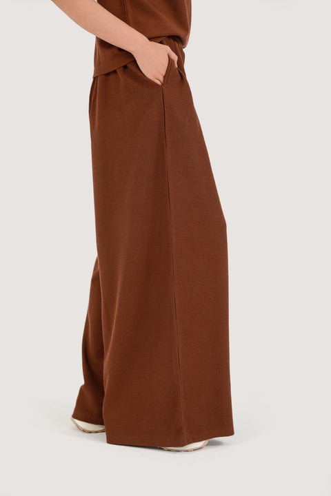 TEXTURED MEGA WIDE TROUSERS
