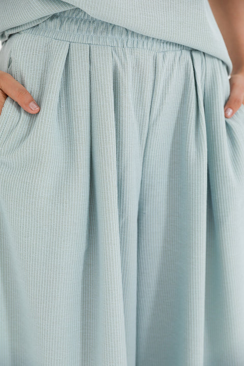 TEXTURED MEGA WIDE TROUSERS