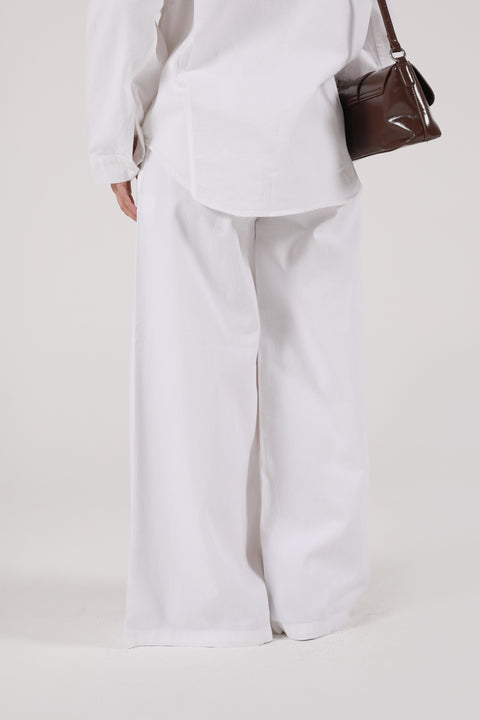 WIDE LEG DENIM TROUSERS