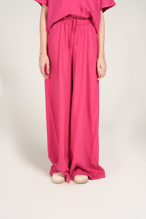 MEGA WIDE LEG TWILL TROUSERS