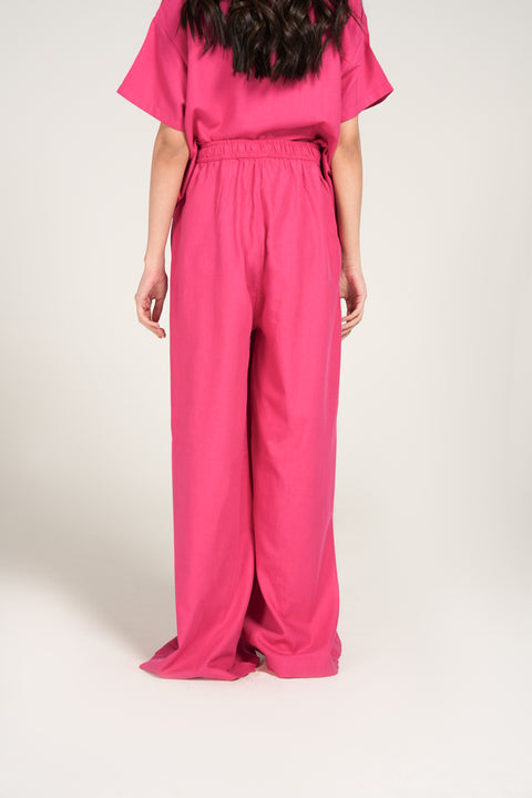 MEGA WIDE LEG TWILL TROUSERS