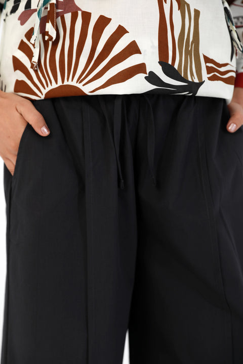 WIDE LEG PLEATED PANTS