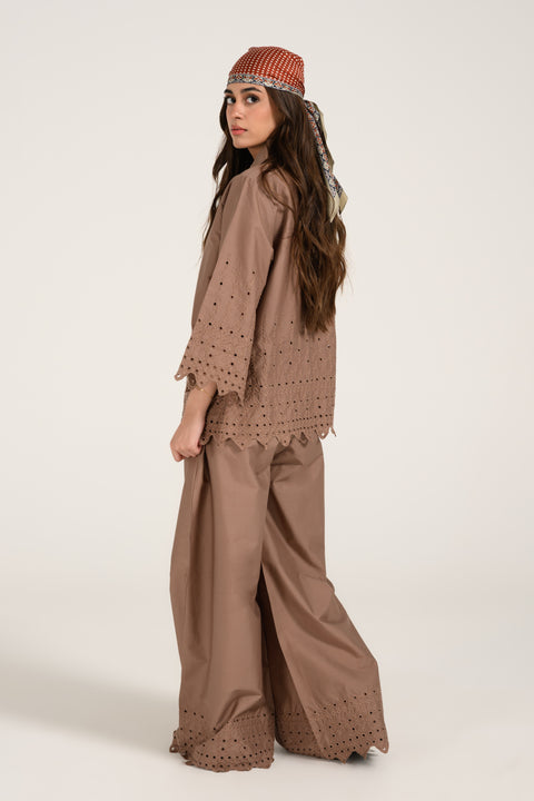 SCHIFFLI BUTTON DOWN TOP