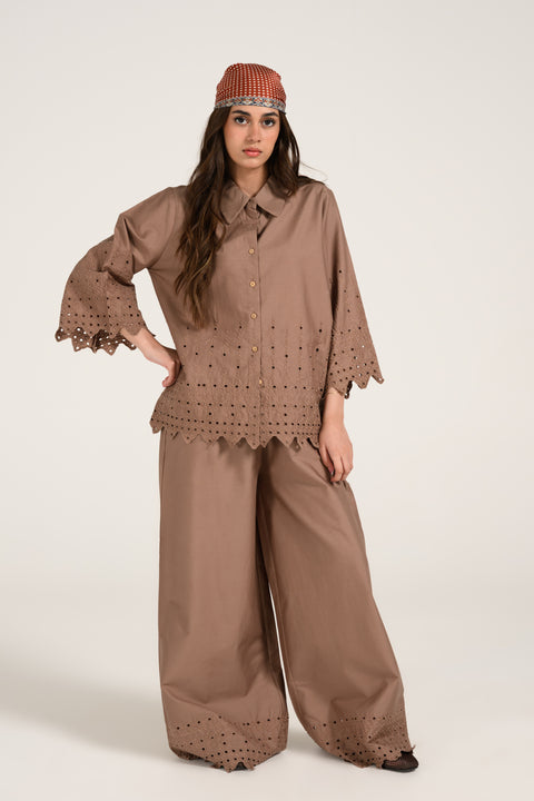 SCHIFFLI BUTTON DOWN TOP