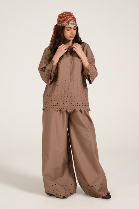 SCHIFFLI BUTTON DOWN TOP