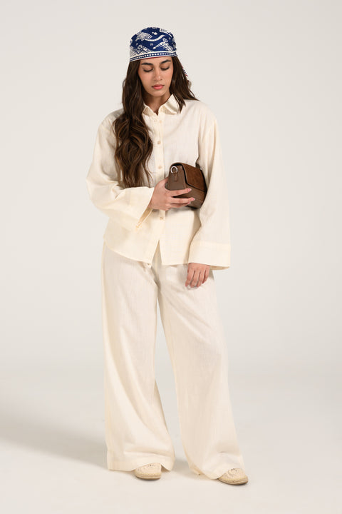 LINEN BLEND REGULAR TOP