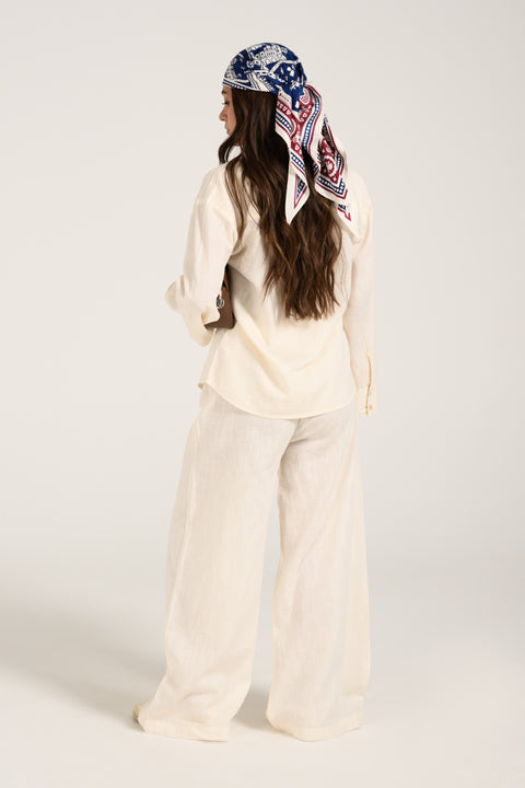 LINEN BLEND REGULAR TOP