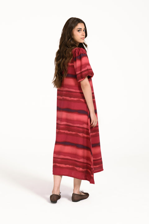 ASYMMETRICAL PRINTED DRESS