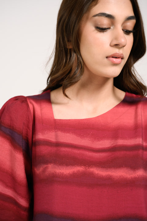 ASYMMETRICAL PRINTED DRESS