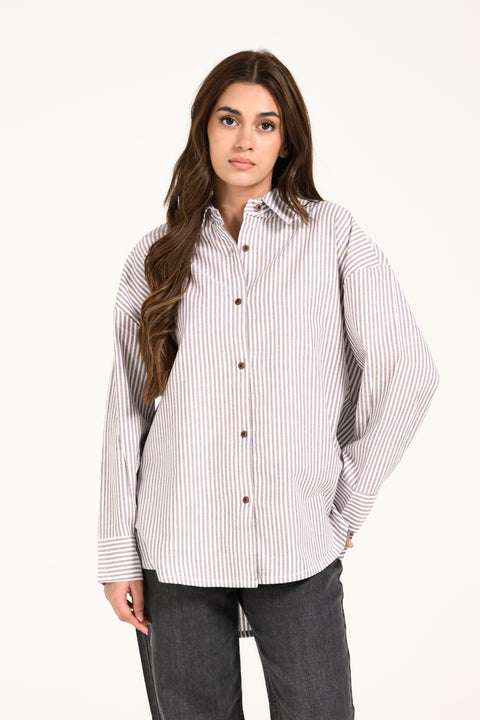 STRIPED BUTTON DOWN SHIRT