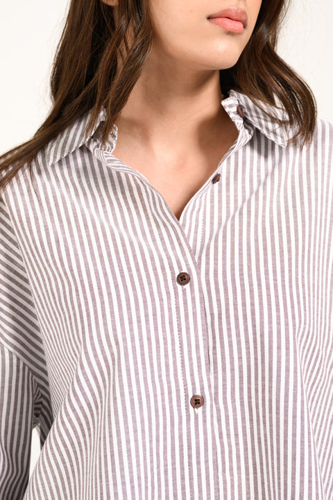 STRIPED BUTTON DOWN SHIRT