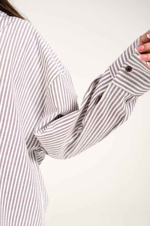 STRIPED BUTTON DOWN SHIRT