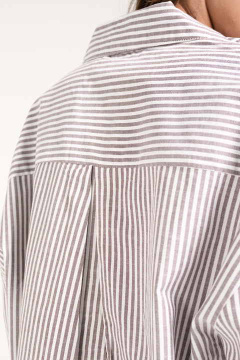 STRIPED BUTTON DOWN SHIRT