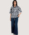 CHECKERED BUTTON DOWN TOP