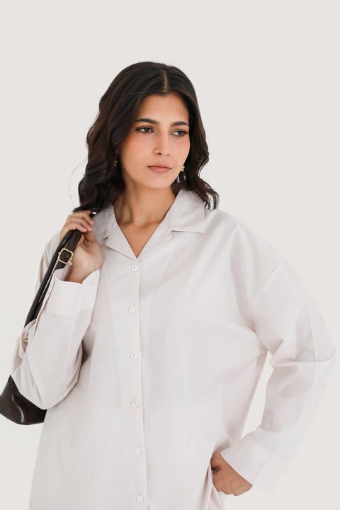 OVERSIZED BUTTON DOWN TOP