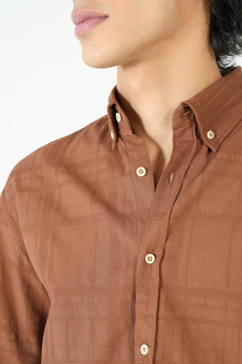 RELAXED FIT DOBBY SHIRT