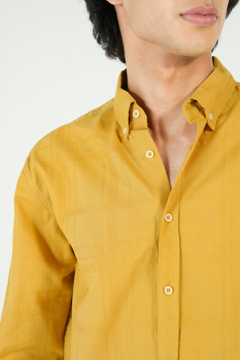 RELAXED FIT DOBBY SHIRT