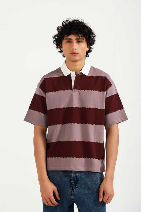 RELAXED FIT STRIPED POLO