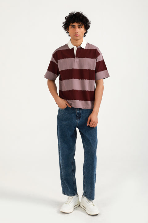 RELAXED FIT STRIPED POLO