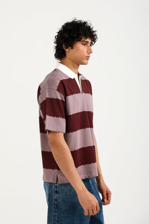 RELAXED FIT STRIPED POLO