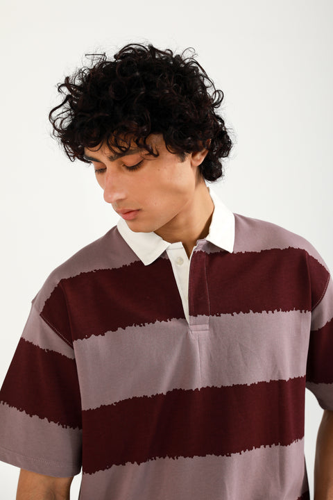 RELAXED FIT STRIPED POLO