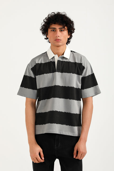 RELAXED FIT STRIPED POLO