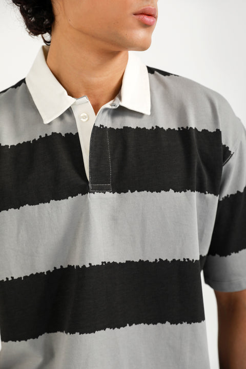 RELAXED FIT STRIPED POLO