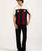 BAGGY FIT CONTRAST PANEL POLO