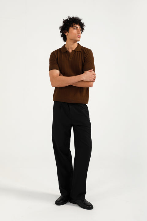 TEXTURED KNITTED POLO