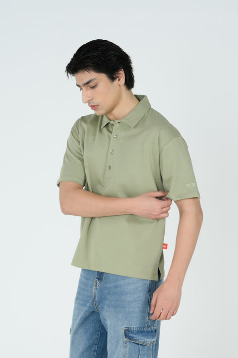 RELAXED FIT TERRY POLO