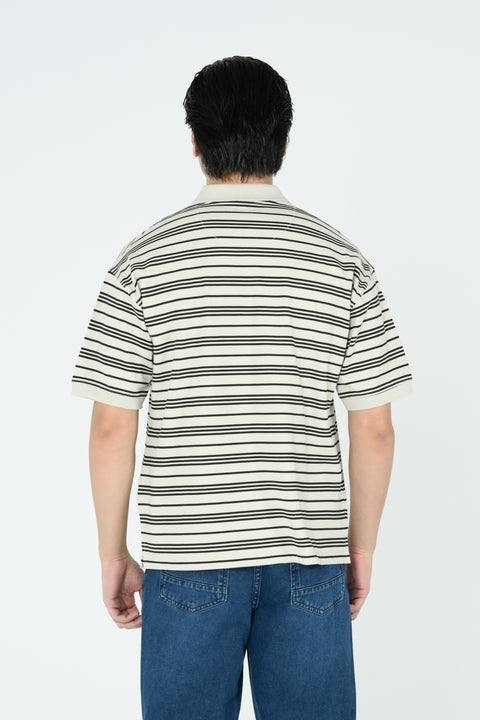 RELAXED FIT STRIPED POLO
