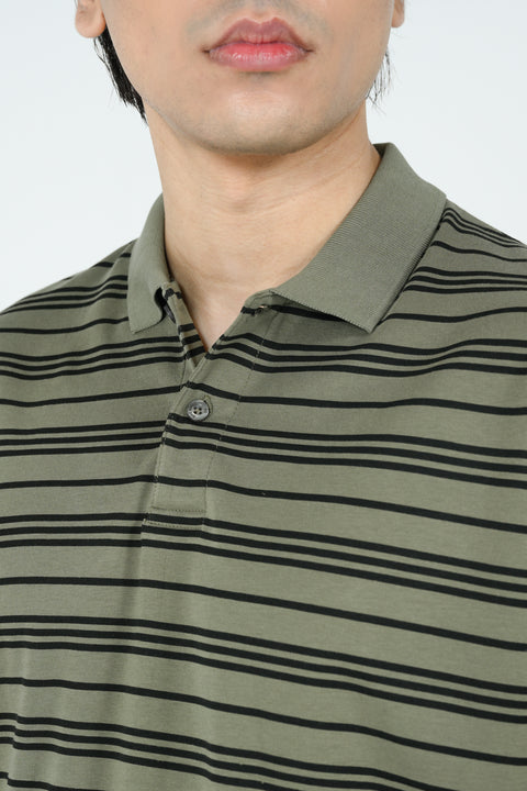 RELAXED FIT STRIPED POLO