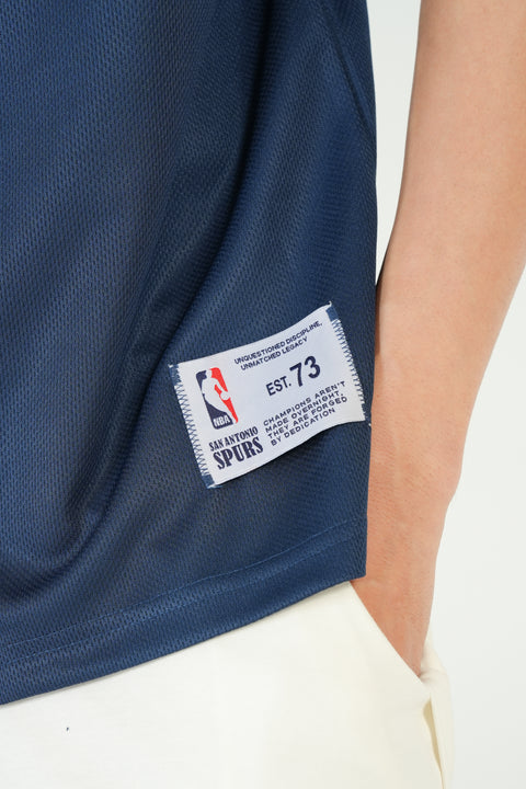 RELAXED FIT MESH BUTTON DOWN BASEBALL JERSEY SHIRT