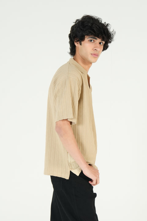 RELAXED FIT TEXTURED POLO
