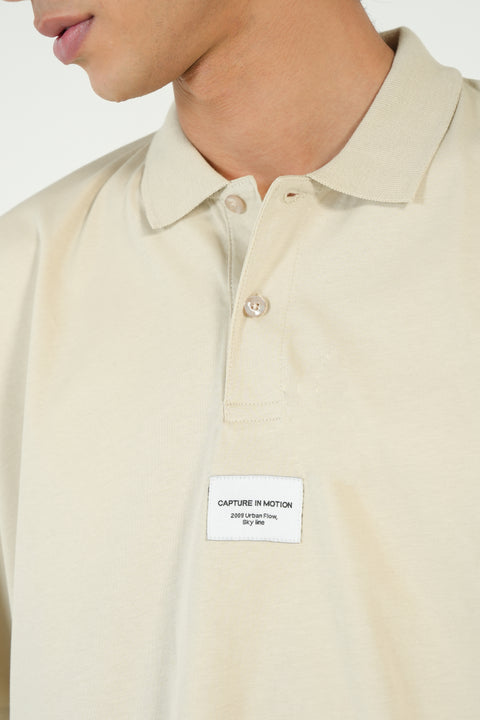 BOXY FIT ZIP EMBROIDERED POLO