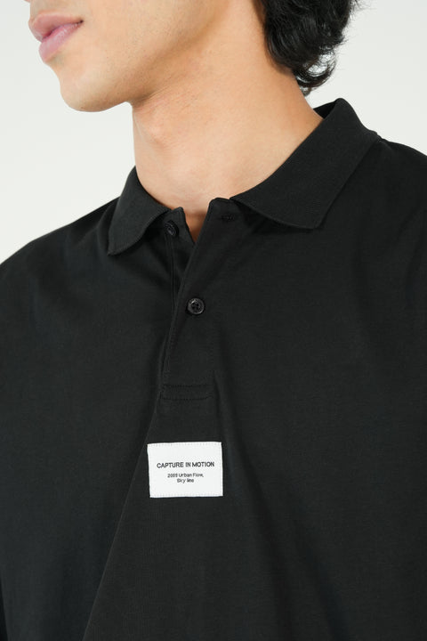 BOXY FIT ZIP EMBROIDERED POLO