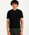 SLIM CROPPED TEXTURED HENLEY