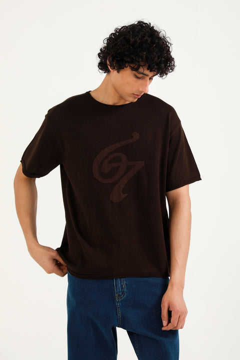 RELAXED FIT KNITTED TEE