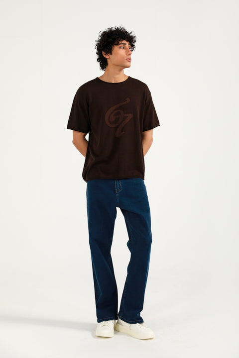 RELAXED FIT KNITTED TEE