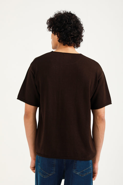 RELAXED FIT KNITTED TEE