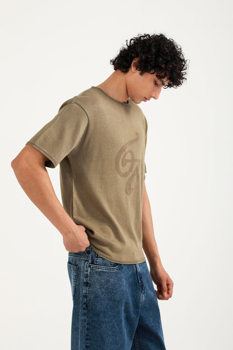 RELAXED FIT KNITTED TEE