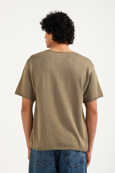 RELAXED FIT KNITTED TEE