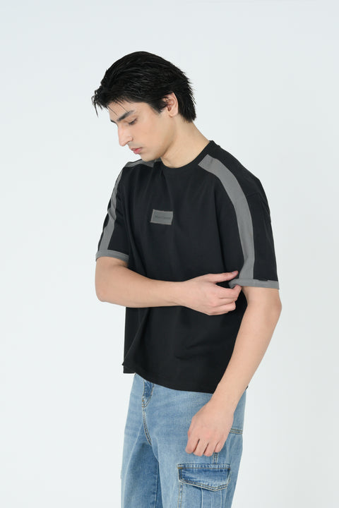 BOXY FIT CONTRAST PANEL TEE